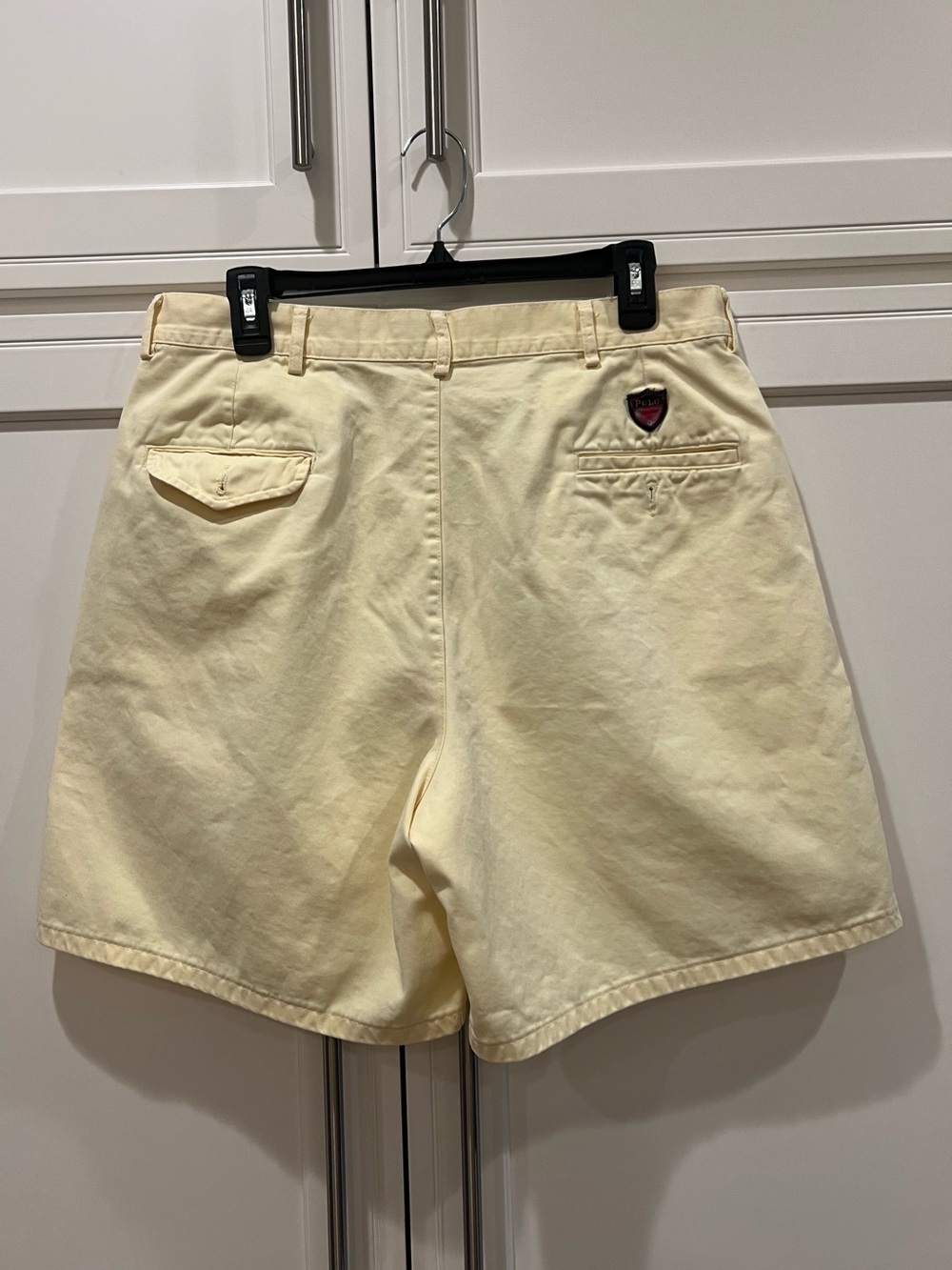 Vintage Polo by Ralph Lauren Yellow pleat “Tyler” Men’s Shorts Sz 34 made in US - Picture 3 of 9